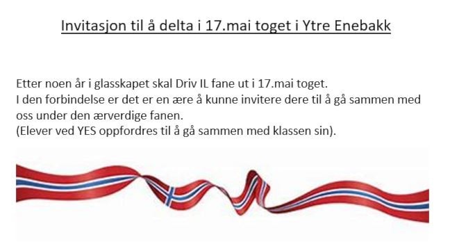 Driv IL sin Fane i 17.mai toget 2019, velkommen til å gå sammen med Drivfamilien.